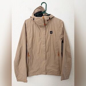 Dutch Bros Tan Windbreaker Rain Jacket - S